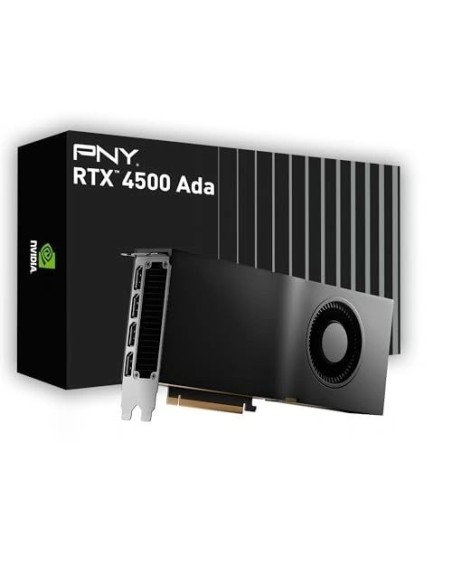PNY NVIDIA RTX 4500 Ada Generation 24GB GDDR6 PCI Express 4.0 Dual Slot 4X DisplayPort, 8K Support, Ultra Quiet Active Fan